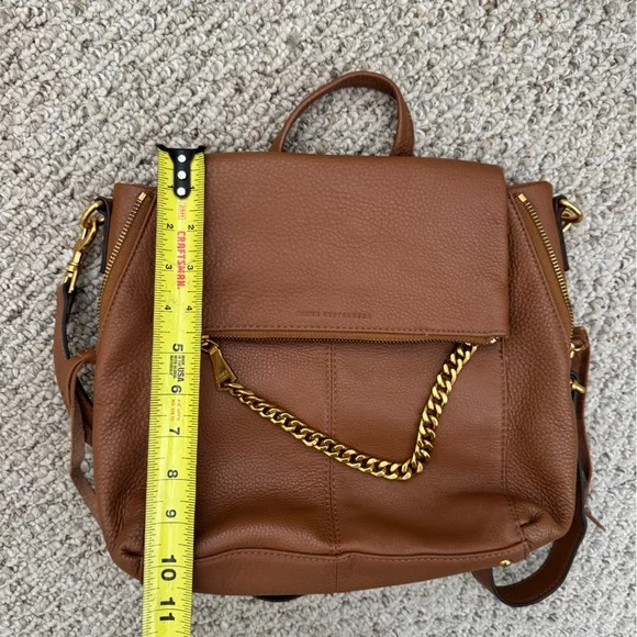 Aimee Kestenberg Tan Leather Backpack with Gold Chain - Picture 5 of 5